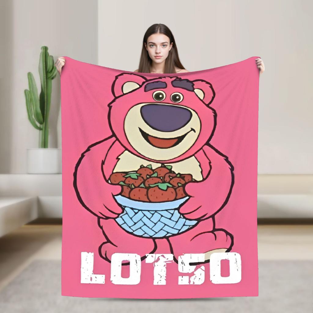 Lotso Cartoon Blanket Soft Warm Aesthetic Plush Bedding Throws For Bedroom Picnic Flannel Bedspread Bed Cover