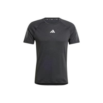 Quick-Dry Sports Fitness Short-Sleeve T-Shirt for Men, Black/Dark Gray