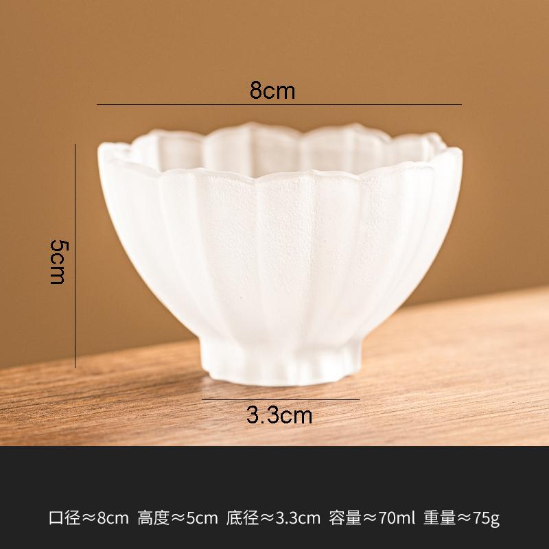 

Креативная матовая стеклянная чашка для чайного столика в форме лотоса, чашка для воды, чашки для напитков, молочные чашки, домашний высокоэстетичный чайный сервиз 70ML