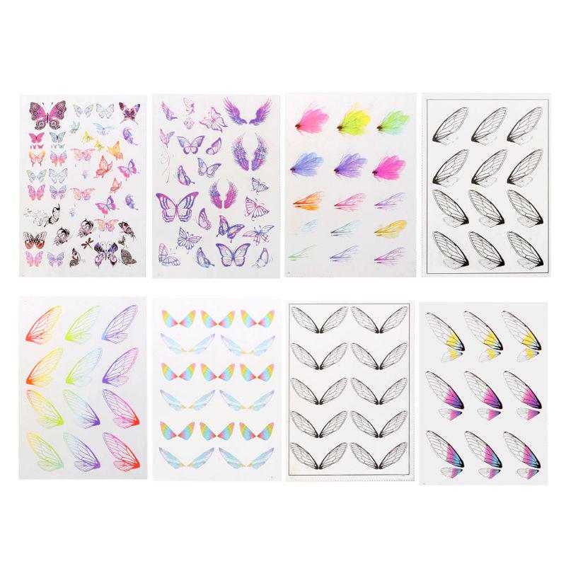 

Материалы для эпоксидной смолы для имитации крыльев бабочки, прозрачные эпоксидные наклейки для изготовления открыток, скрапбукинга, изготовления ювелирных изделий своими руками 1 чистый