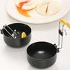 Egg Poacher Pan Foldable Egg Cooker Cup Nonstick Stainless Steel Folding Heat Resistant Kitchen Accessories For Breakfast Omelet