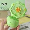 Handgehaltener Mini-Ventilator mit leistungsstarkem Motor, starkem Luftstrom, geräuscharm, tragbar, wiederaufladbar über USB, leiser Desktop-Kühlventilator