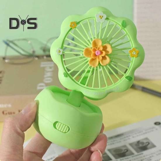 Handgehaltener Mini-Ventilator mit leistungsstarkem Motor, starkem Luftstrom, geräuscharm, tragbar, wiederaufladbar über USB, leiser Desktop-Kühlventilator