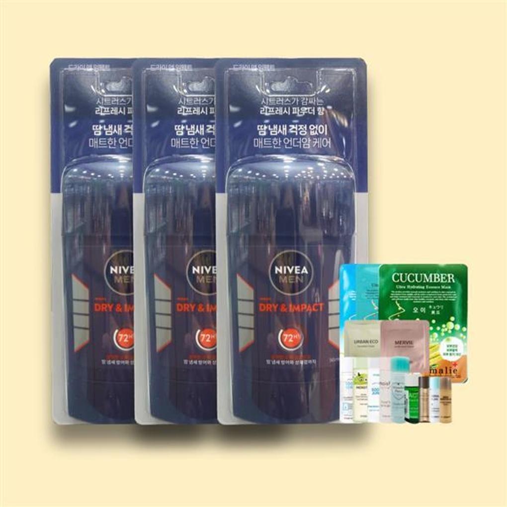 Nivea Men Deodorant Stick Dry Impact X3 + 1 Random Type