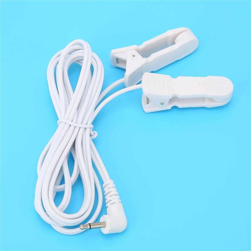 2.5mm Portable Ear Clip Electrode Wire Connecting Cable Accessory for Digital TENS Massage Machine