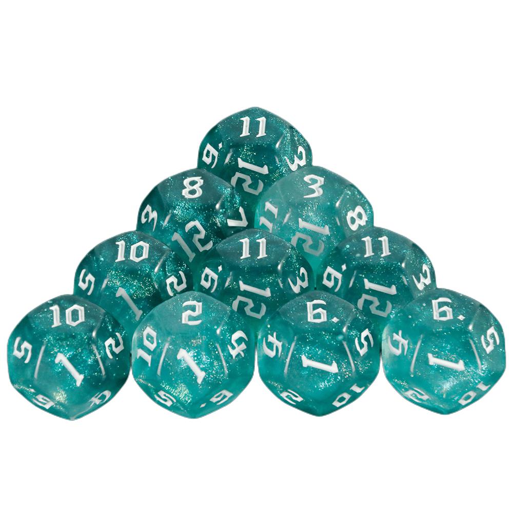 DND Würfel Set Mischen Farbe mit Glitter Würfel 10PCS Polyhedral D12 Würfel für Bord Spiele Mithelfer