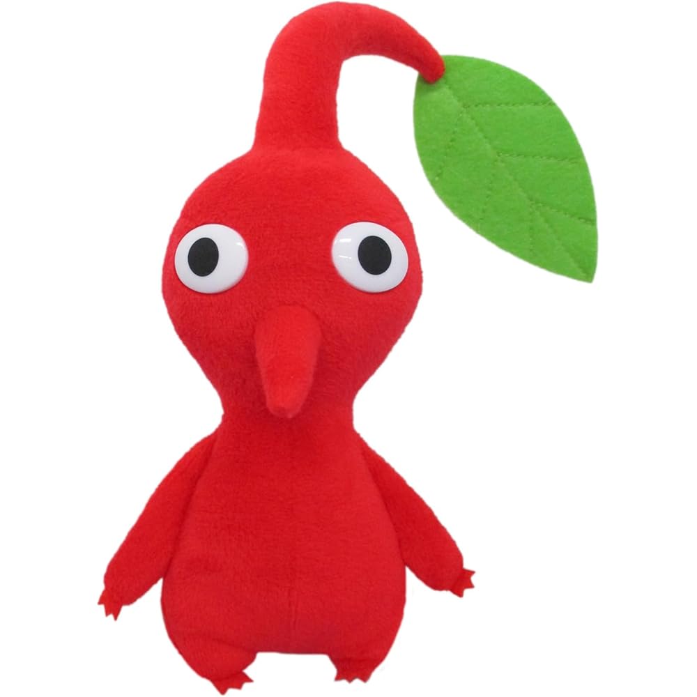 Sanei Boeki Pikmin All Star Collection Plush Toy Red Pikmin 9x9x17cm Soft Stuffed Animal