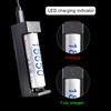 PALO 3.7V 14500 AA Li-ion Rechargeable Batteries 900mAh for LED Flashlight+charger for 14500 18650 16350 18500 Etc Battery