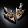 316L Stainless Steel Viking Rune Pendant Chain Necklace For Men Nordic Odin Vintage Jewelry Accessories