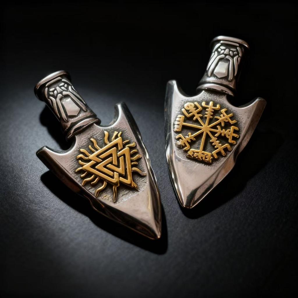 316L Stainless Steel Viking Rune Pendant Chain Necklace For Men Nordic Odin Vintage Jewelry Accessories