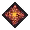 21'' Fire Bandana Head Scarf for Women Men Stretch Square Turban Head Scarf Punk Lightweight Head Wrap Headwear