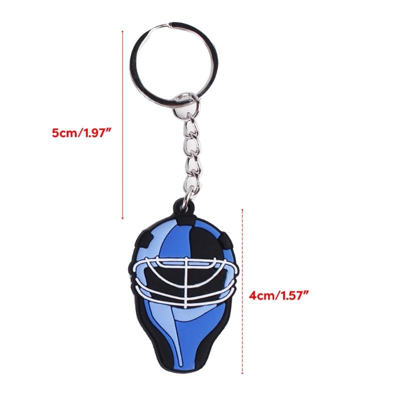 Cartoon Ice Hockey Keychain Ice and Snow Sports Pendant Car Keyring Decorations Jewelry Accessories for Women Men