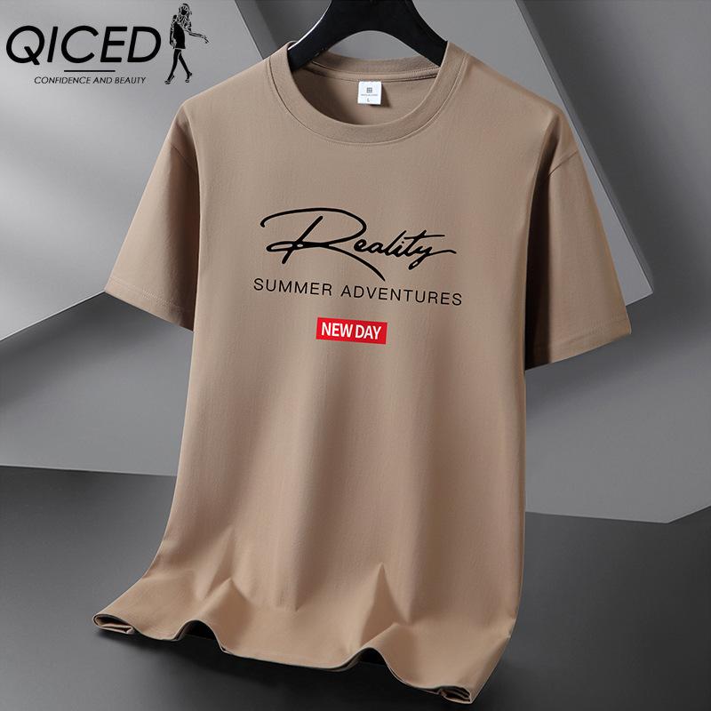 

QICED 13 цветов Мужская модная повседневная одежда Топы и футболки XXXXXXL хаки