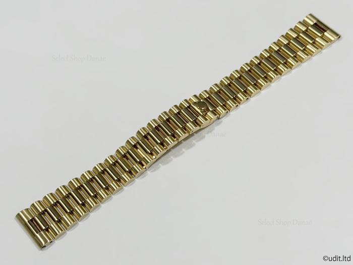 [USED] 20mm lug width Rolex compatible President bracelet watch strap, gold