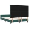 Box Spring Bed with Headboard Dark Green 140 x 190 cm Velvet