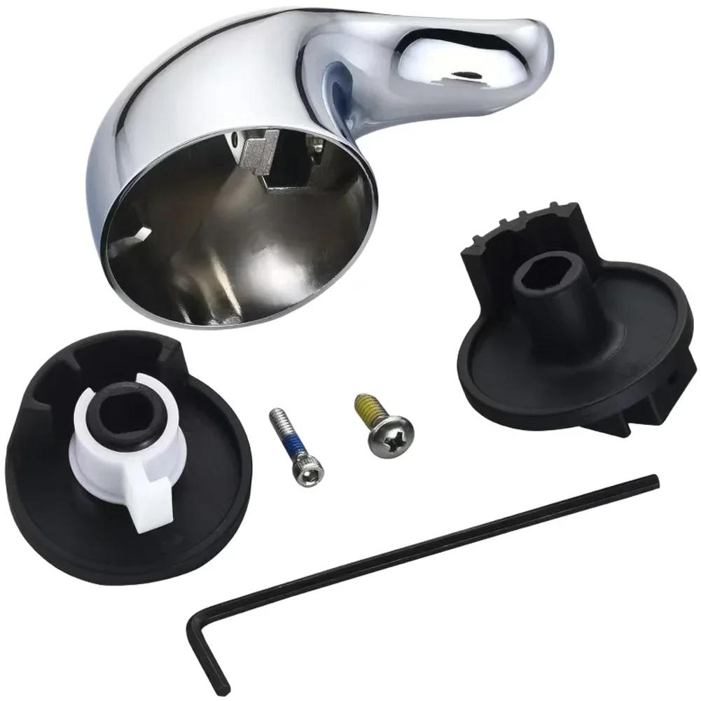 For Durable Metal Shower Handle Replacement Lever Style for Quick and Simple Installation Compatible with Valves