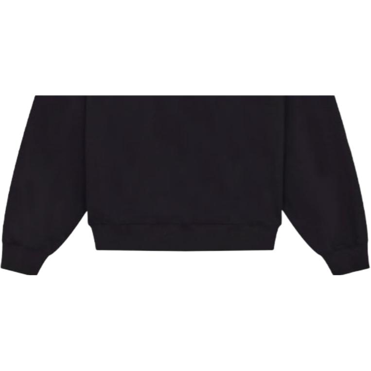 WE11DONE Sweatshirt Blocs de Couleur Logo SS22 Sweatshirt Unisexe Noir WD-TS1-22-615-U-BK