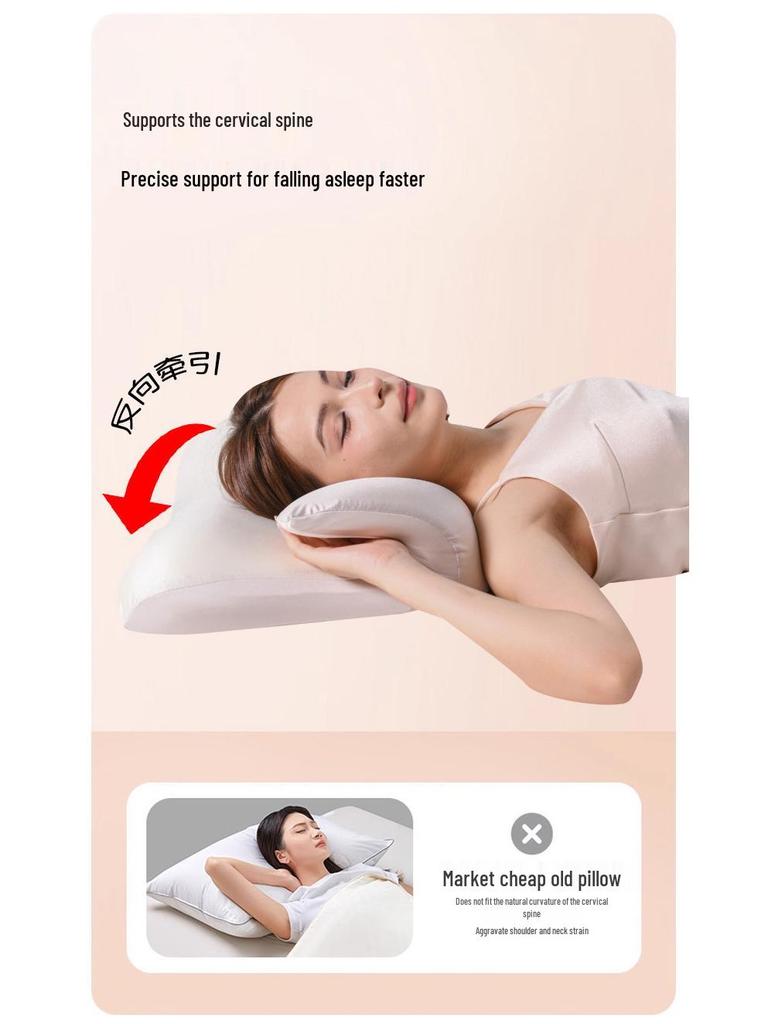Seamless Deep Sleep Neck Pillow - Zero Pressure, Slow Rebound, Side Sleeper, Cervical Support, Washable.