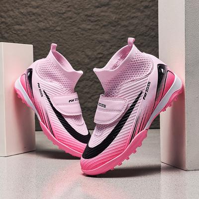 Children's Football Shoes Boys Primary School Girls Breathable Broken Nails Training Competition Special High-top Socks Female