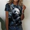 Casual Loose Animal Print T-shirt Women's Versatile Top Daily Short Sleeve Comfortable Breathable T-Shirts Women’s