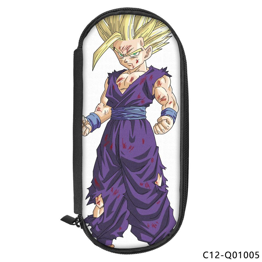 Dragon Ball Printed Polyester Pencil Case Student Stationery Box Portable Pencil Case Multifunctional Storage Bag