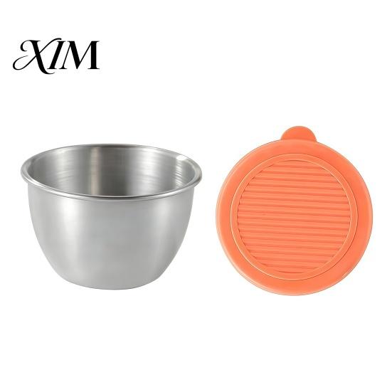 Small Metal Food Storage for Baby Stainless Steel Sauce Cup with Silicone Lid, Reusable Leakproof Dip Cups Bento Box Condiment Container, Dipping Bowl