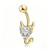Gold Zircon Belly Button Rings - Hot-Selling Piercing Jewelry