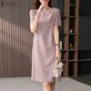 ZANZEA Women Casual O-neck Short Sleeve Summer Dress