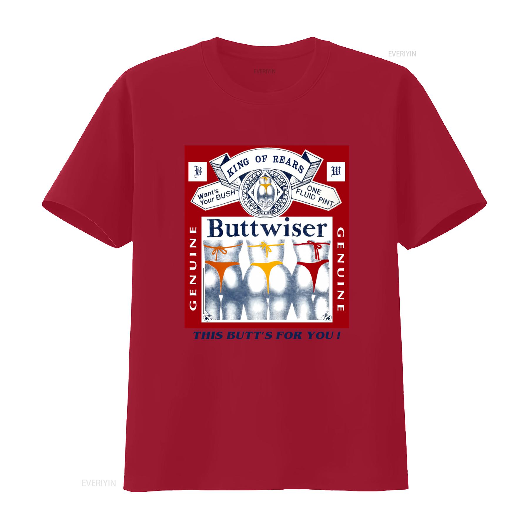 

Vintage 90s BUTTWISER Streetwear Style Parody T shirt King of Rears Design with Butt Prints vintage Washed Unisex homme S