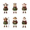 Christmas Resin Character Decoration with Separate Rope Legs, Figurine for Seasonal Home Displays