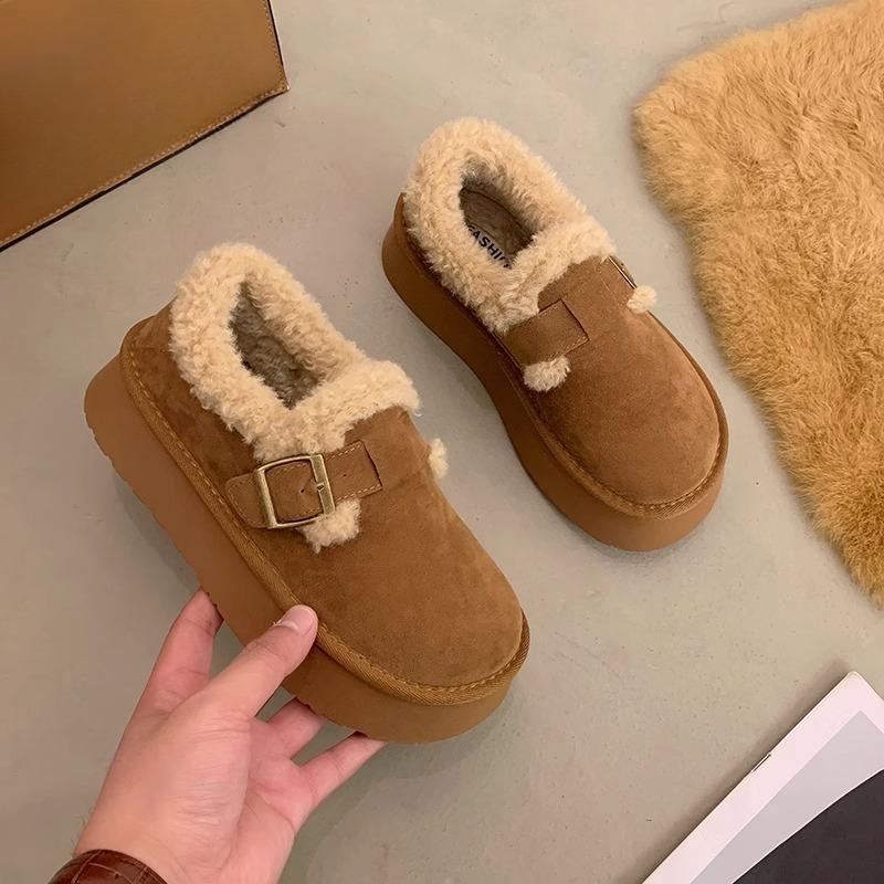 New Women's Shoes with Thick-soled Soles, Fleece and Thickened Snow Boots