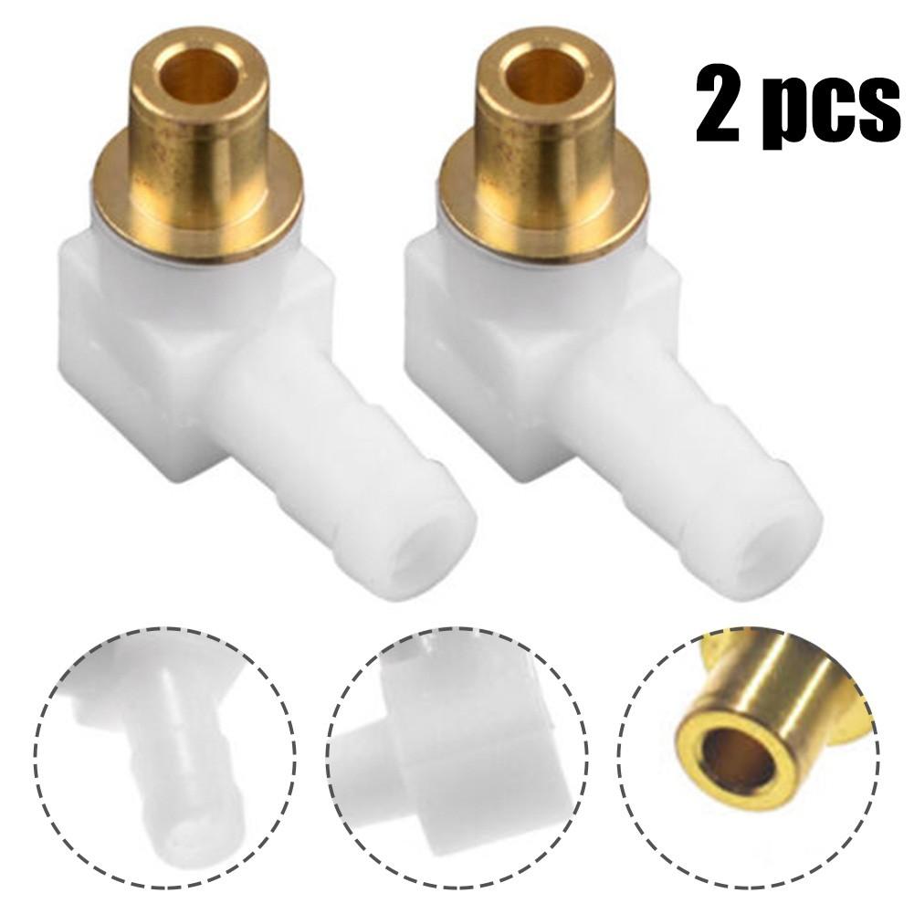 Fuel Hose Connector Oil Line Adapter 1/4\" Line 2PCS