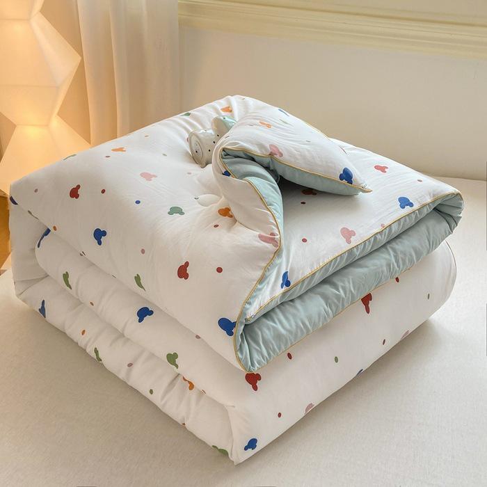 Soybean Fiber Winter Quilt: Thick, Printed, All-Season Comfort for Student Dorms