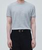 OX STUDIOS Ribbed Semi-Muscle Fit T-Shirt (Melange Grey)