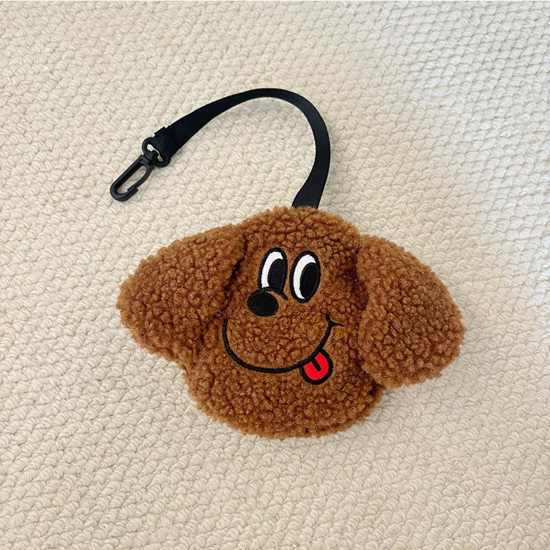 

Милый плюшевый щенок в стиле Инс, портативный диспенсер для пакетов для отходов для улицы, переноска, держатель пакетов для уборки за собакой, сумка-контейнер для хранения, аксессуары