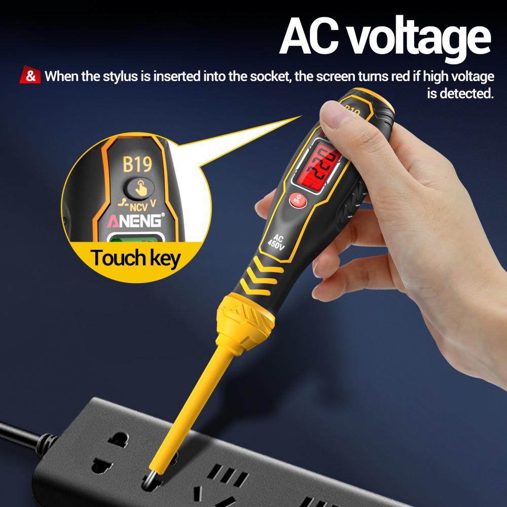 B19 High-Precision Smart Voltage Tester Digital Display Multi-Function Inductive Voltage Tester Circuit Continuity Detection