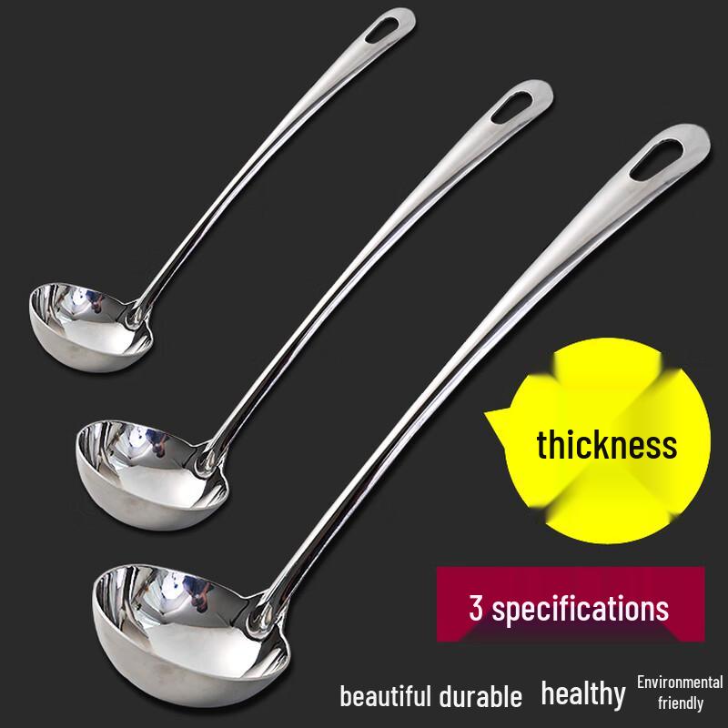 Zhaoran Stainless Steel Long-Handle Soup Ladle Spoon Set