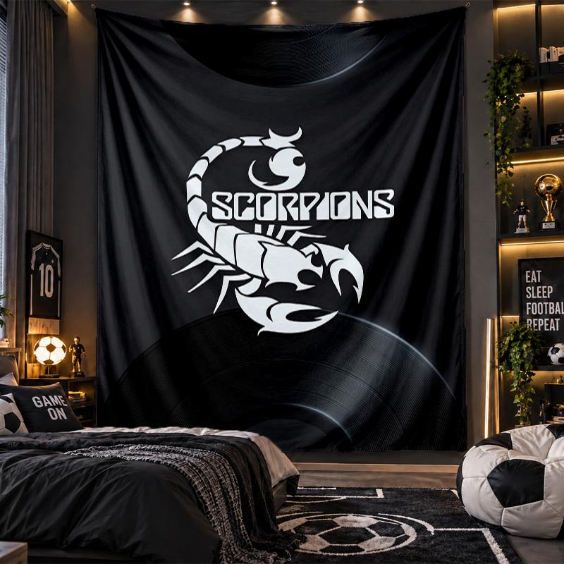 Wall Hanging Tapestry Scorpions Print Cloth for Living Room Bedroom Home Decor