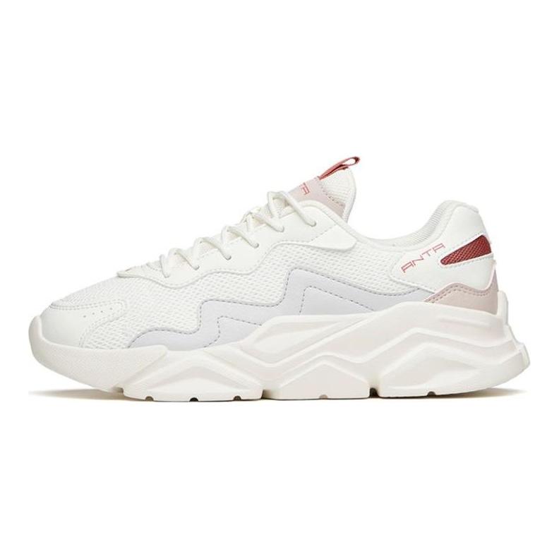 Anta Shock Absorbing Non-Slip Durable Low-Top Sports Casual Shoes Women sneaker White Gray 922048820-8