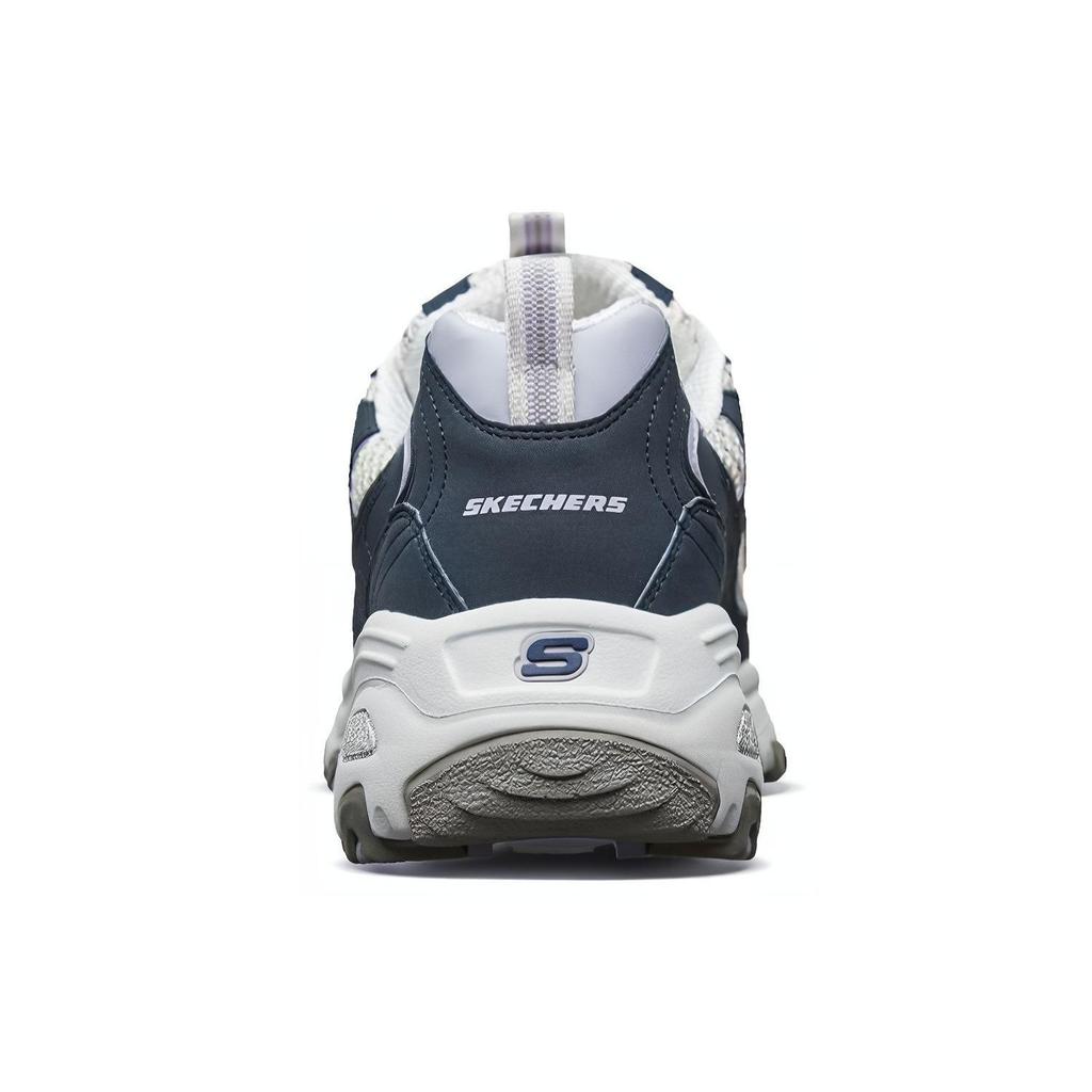Skechers DLites 1.0 Mesh Pelle Sintetica Classiche Sportive Basse Lifestyle Scarpe Casual Donna sneaker Blu Bianco 13144-NVW