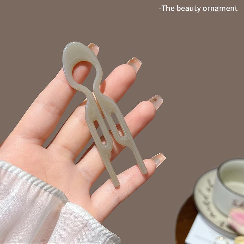 Роскошная ацетатная U-образная заколка для волос: Современная китайская заколка-гребень для женщин