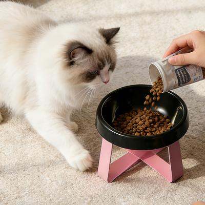 1PCS Beautiful 15° Inclined Anti-vomiting Elevated Pet Feeding Bowl