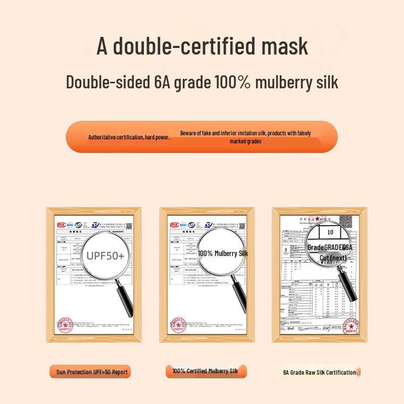 100% Mulberry Silk UV Protection Face Mask