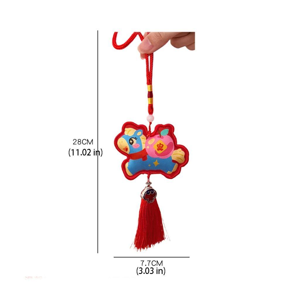 Chinese Style Pony Pendant Zodiac Mascot Horse Hanging Decoration National Wind Style