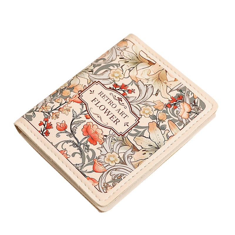 Flower Card Bag Female Niche Advanced Sense Anti-degaussing Card Sleeve Multi-card Cute Small Large Capacity Coin Wallet New