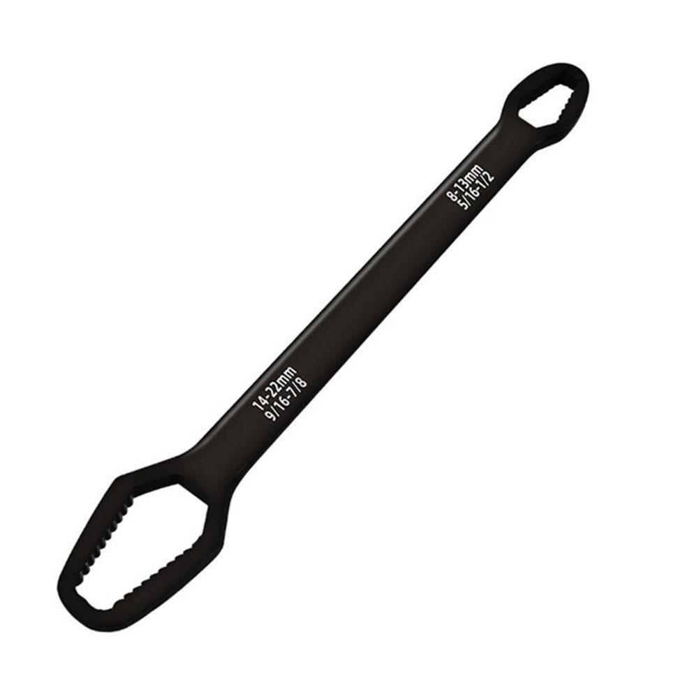 Adjustable Double-Ended Self-Tightening Box-End Glasses Wrench, 8-22mm, Multi-Purpose Open-End Wrench