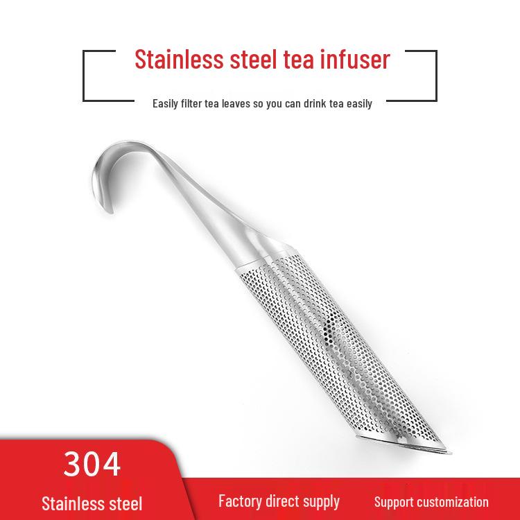 

Stainless Steel Pipe Handle Tea Infuser Set серебряный