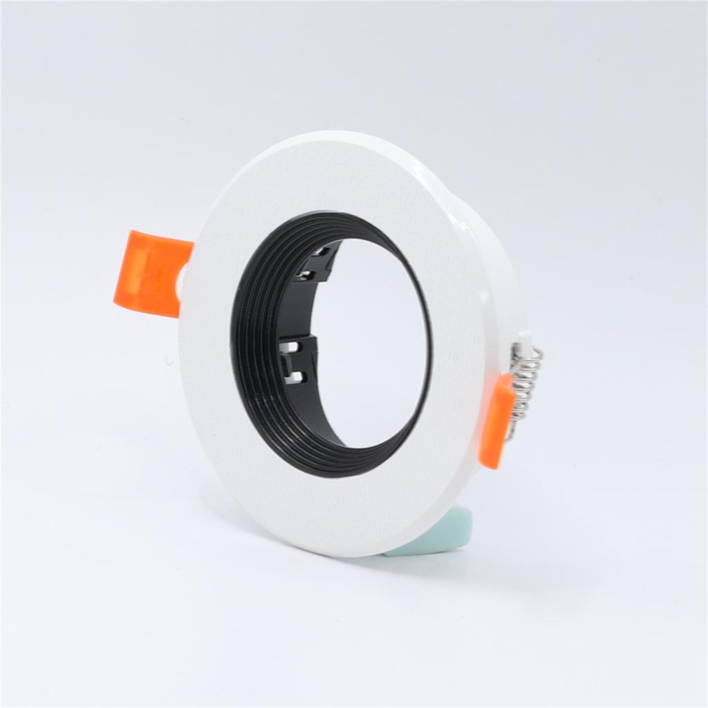Round Led Recessed Lighting Trims Spotlight Downlight Holder for GU5.3/MR16/GU10 Bulbs Light Fixture Frame with MR16 Socket