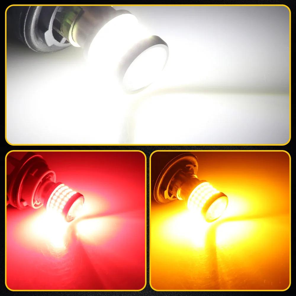 2pcs P21/5W 1157 BAY15D LED Bulbs Car Turn Signal Light 7440 7443 Canbus 12V Red Parking Light MOTOR Brake lights DRL 12-80V
