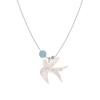 Elegant Swallow Bead Necklace New Chinese Style Clavicle Chain User Friendly Alloy Resin Jewelry for Women Daily Wear